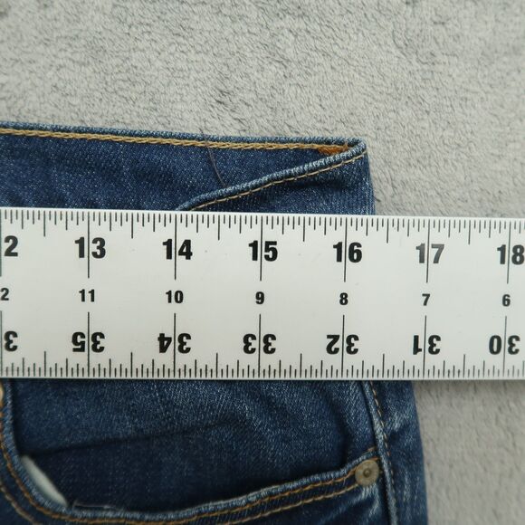 Abercrombie & Fitch Jeans Women's Size 8R Blue Mid-Rise Erin Straight 32" Inseam - Picture 3 of 16